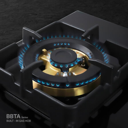 เตาแก๊สฝัง 2 หัว ฐานกระจกนิรภัย EVE HB78-2BBTA/BG 78 ซม. สีดำ_5